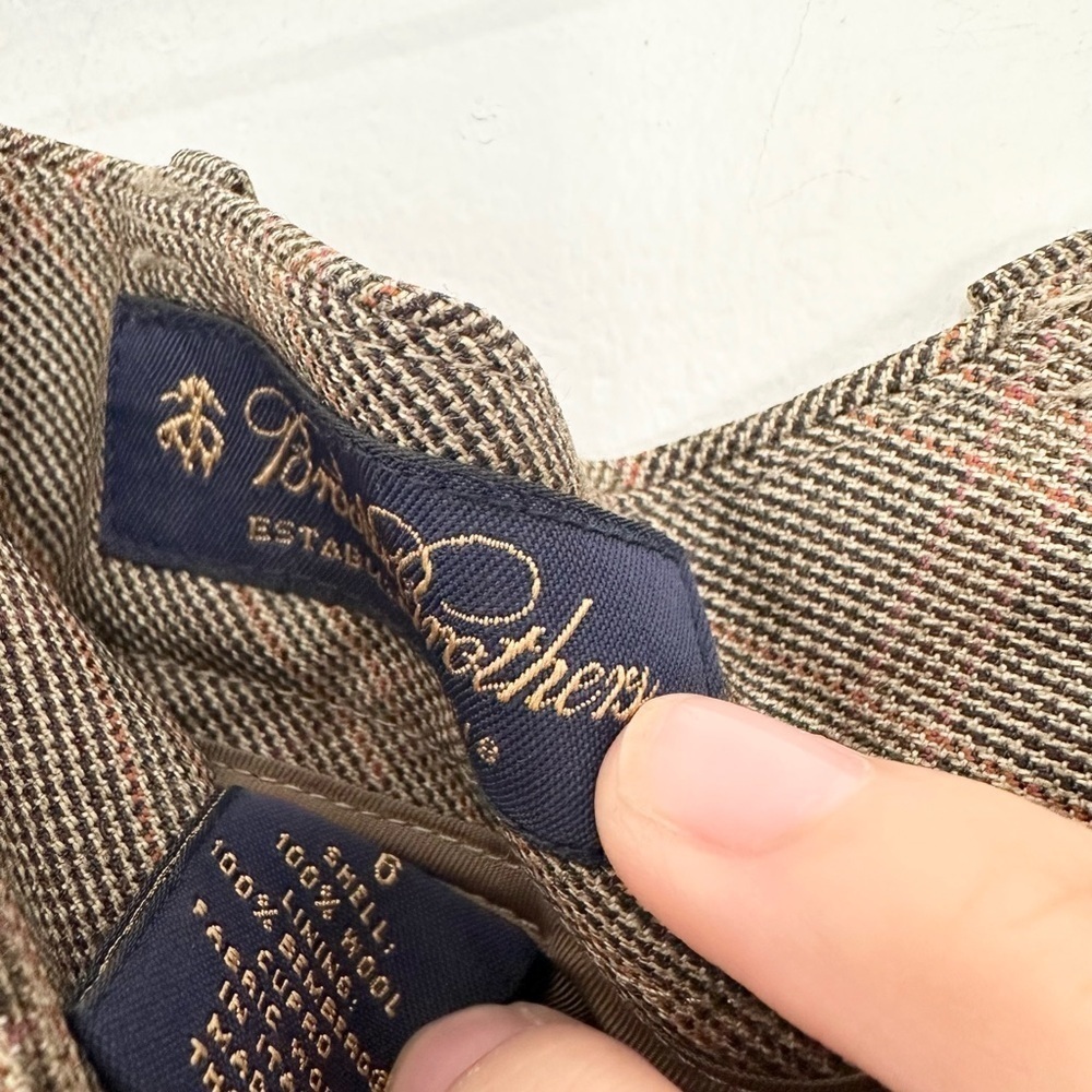 Brooks brother plaid trousers size 6 wool women office business - Picture 2 of 4